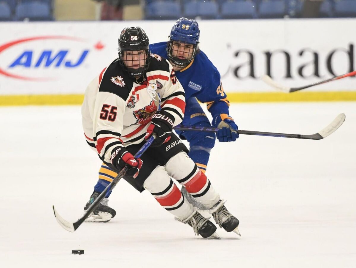 David and Jacob Greene of the Niagara Falls Canucks
