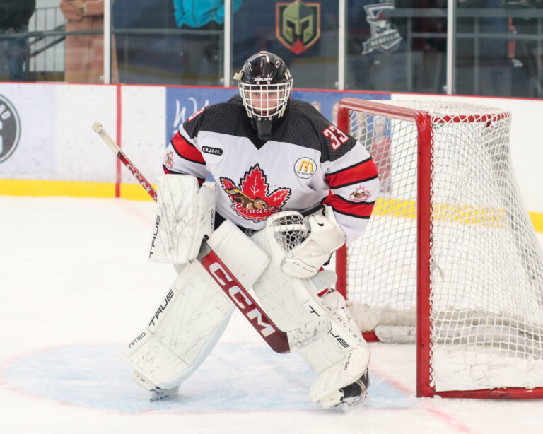 Goaltender Timofey Williams of the Niagara Falls Canucks, 2026-27. (Photo by OJHL Images)